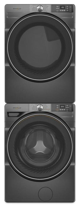 Whirlpool 5.2 Cu. Ft. Smart Front-Load Washer and 7.4 Cu. Ft. Electric Dryer - Volcano Black