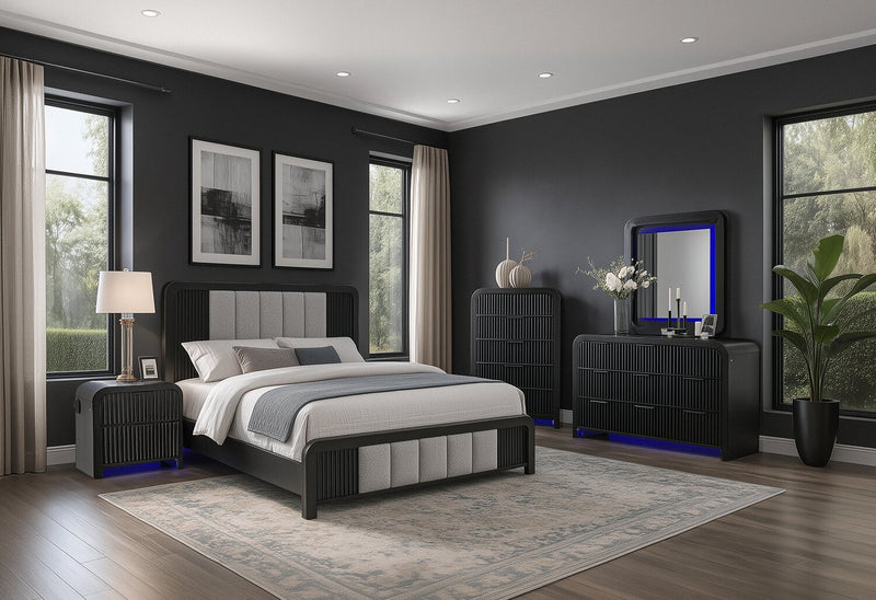 Kaleo Nightstand with Speaker, Built-in Cooler and LED Light