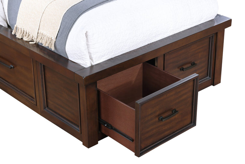Sonoma Platform Storage Bed with Headboard & Frame, Mango Brown - Twin Size