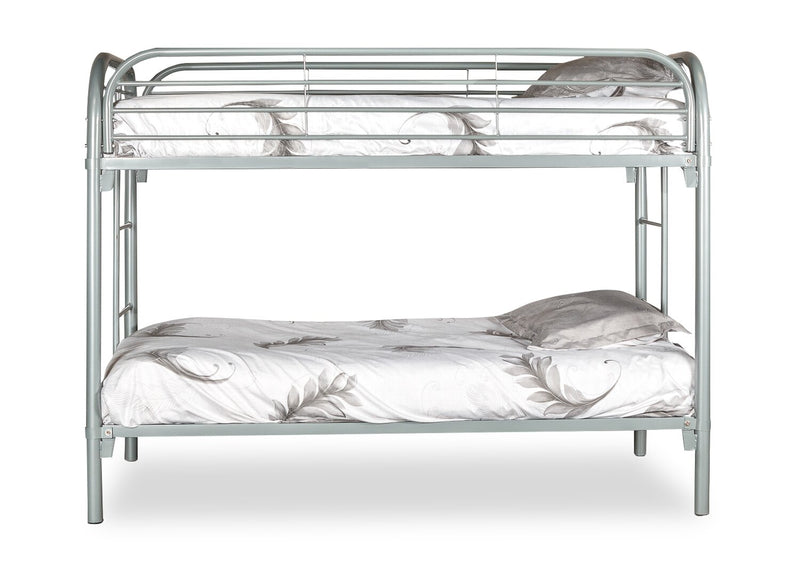 Logan Twin Bunk Bed - Grey