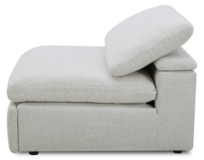 Sky Modular 6-Piece Fabric Power Reclining Sectional with Reclining Armless Chair - Nathan Wheat