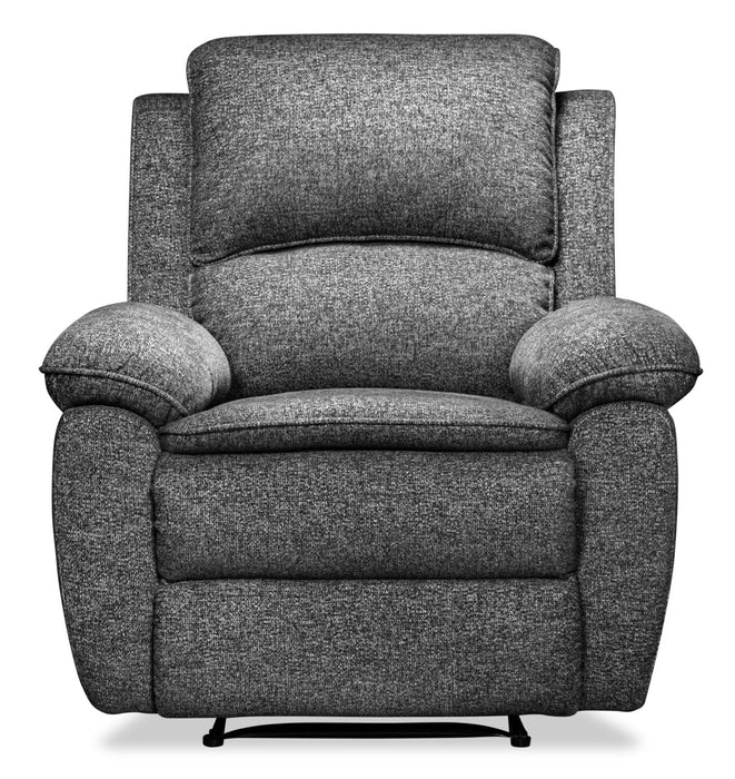 Chandler 37\" Chenille Fabric Power Reclining Chair - Grey 