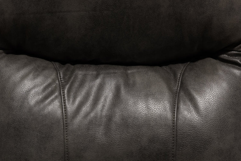 Elli 32\" Faux Leather Swivel Glider Reclining Chair – Grey 