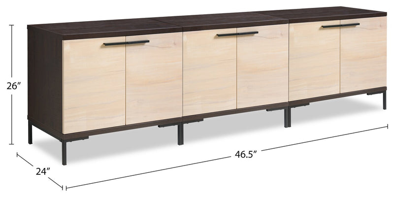Sonora 3-piece TV Stand with Storage for TVs up to 78\"- Dark Oak