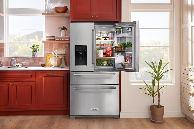 KitchenAid 26 Cu. Ft. 4-Door Refrigerator with FreshChill™ Drawer - KRMF536RPS