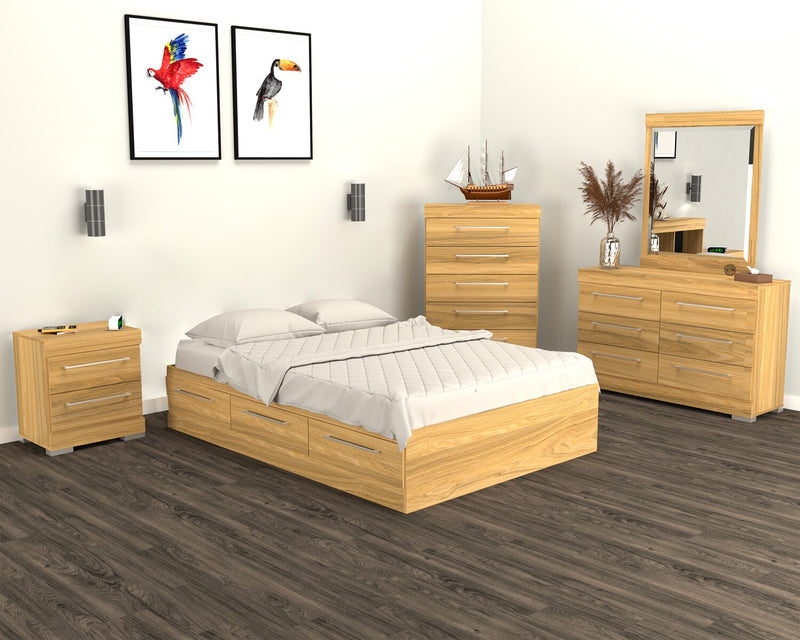 Riley Full Mates Bed - Natural
