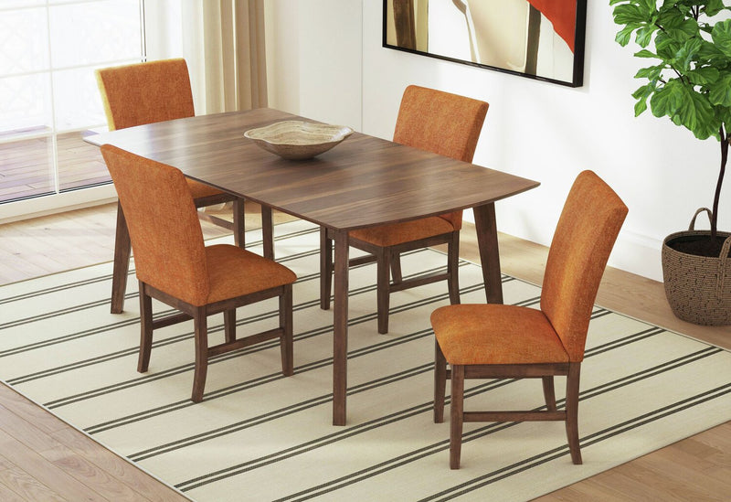 Rain 5-Piece Rectangle Dining Set - Orange