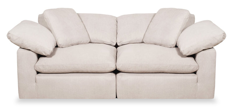 Eclipse Linen-Look Fabric Modular Loveseat - Linen