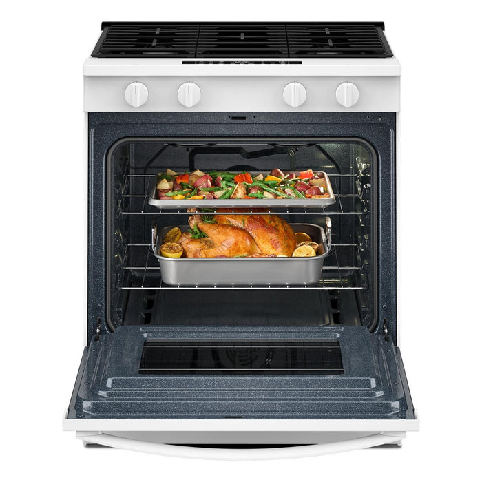 Whirlpool 30\" 5.0 Cu. Ft. Gas Smart Range with Air Cooking - White - WSGS4530TZ