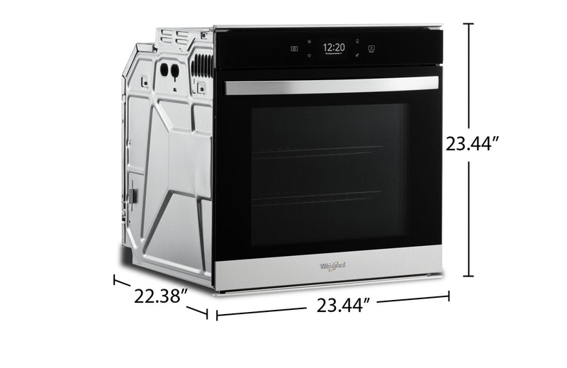 Whirlpool 24\" 2.9 Cu. Ft. Electric Single Wall Oven with True Convection - Fingerprint Resistant Sta… 