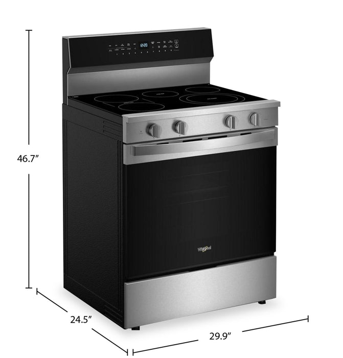 Whirlpool 30\" 5.3 Cu. Ft. Electric Range with No Preheat Air Fry - Stainless Steel - YWFES7030SZ