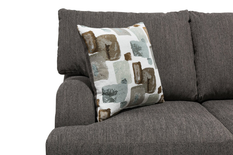 Nofia Chenille Loveseat - Charcoal 