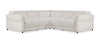 Cindy Crawford Home Aspen 3-Piece Power Reclining Sectional with Adjustable Headrests and USB Port - Alabaster