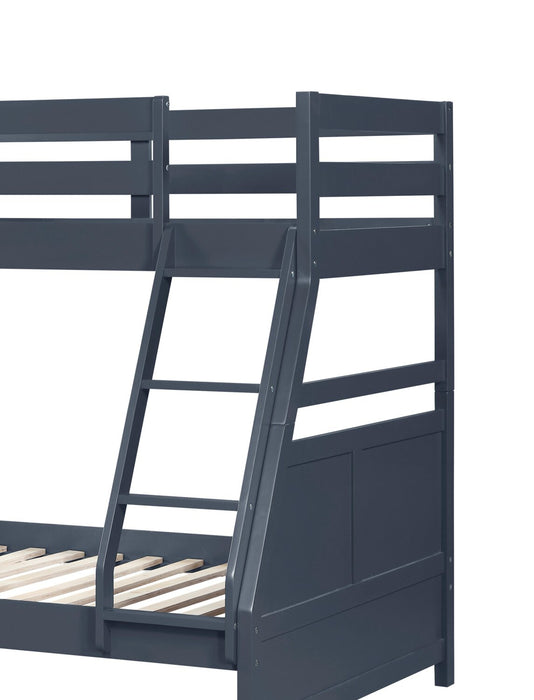 Quinn Twin/Full Bunk Bed – Blue