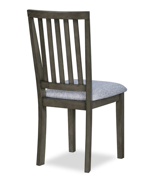 Bryn Dining Chair with Fabric Seat, Spindle-Back - Dark Grey