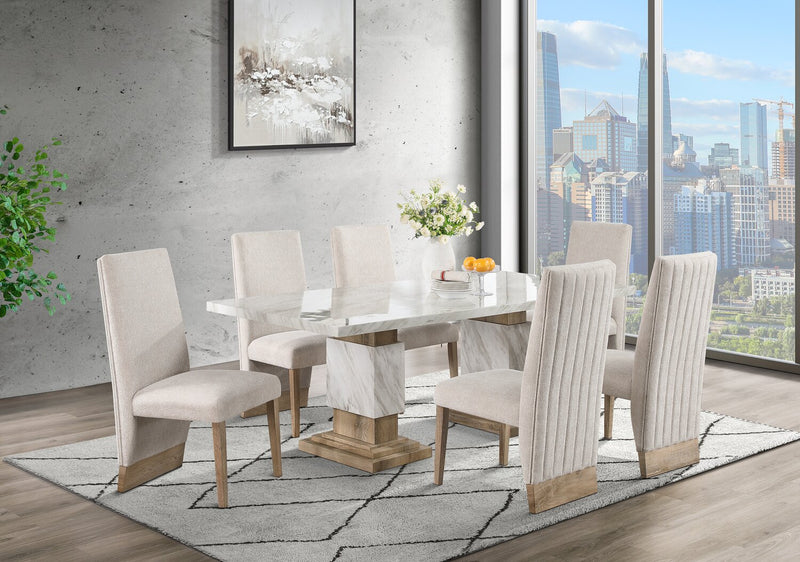 Vega 7 Piece Dining Set - Natural