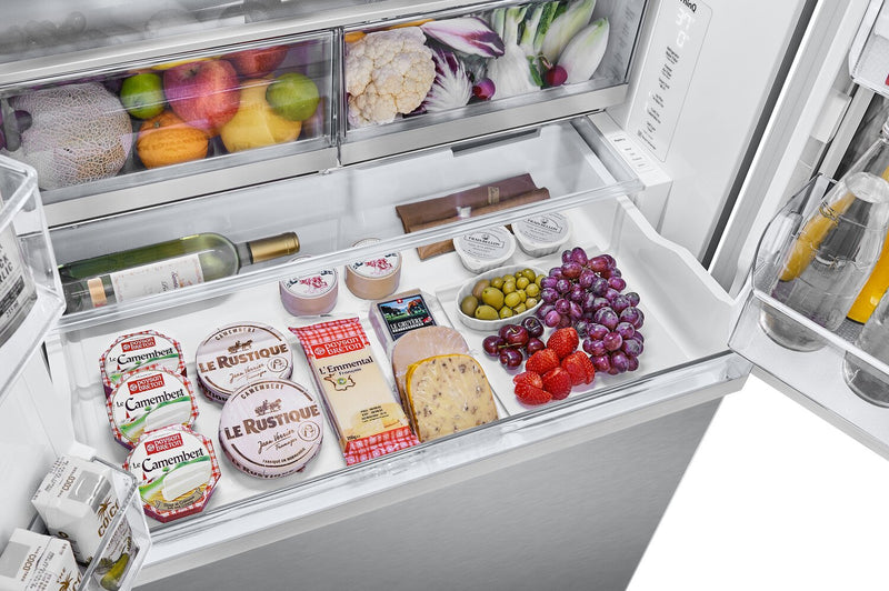 LG 36\" 26 Cu. Ft. French-Door Counter-Depth MAX™ Refrigerator - Smudge Proof Stainless Steel - LRYKC… 