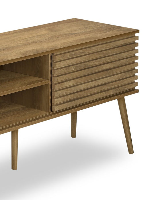 Gemma 72\" Rustic TV Stand with Storage and Cable Management for TV's up to 80\"- Brown