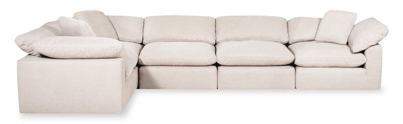 Eclipse 5-Piece Linen-Look Fabric Modular Sectional - Linen