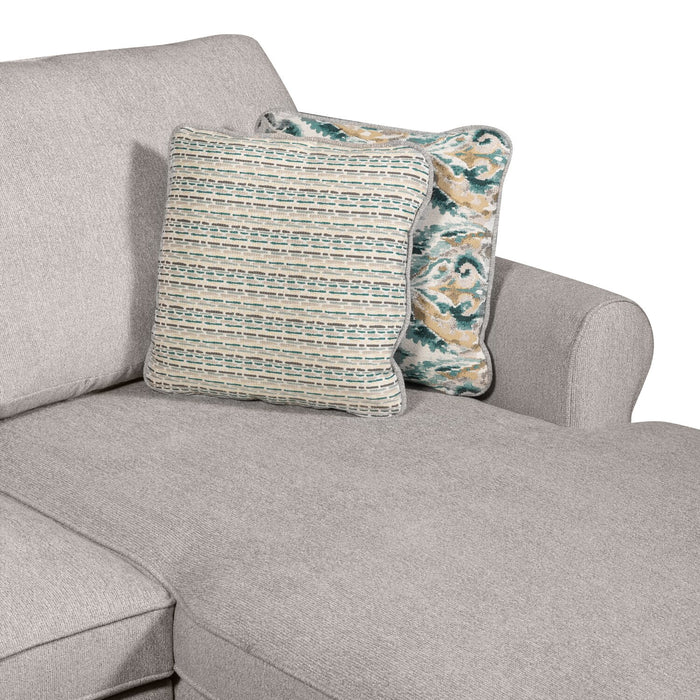 Scott Living Haven 3-Piece Left-Facing Chenille Fabric Cuddler Sleeper Sectional with Storage Chaise - Grey