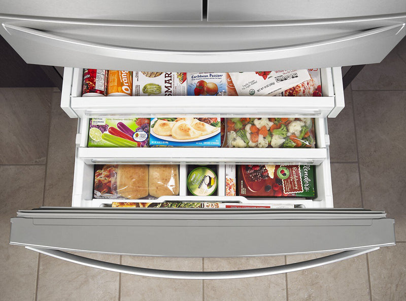 Whirlpool 26 Cu. Ft. 4-Door Refrigerator with Prep and Store Bins - WRMF7736PZ