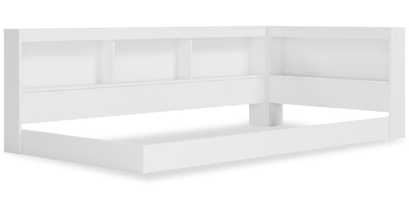 Wolf Platform Bookcase Bed for Kids, White - Twin Size 