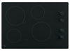 GE 30\" 4-Burner Electric Cooktop - Black - JP3030DWBB