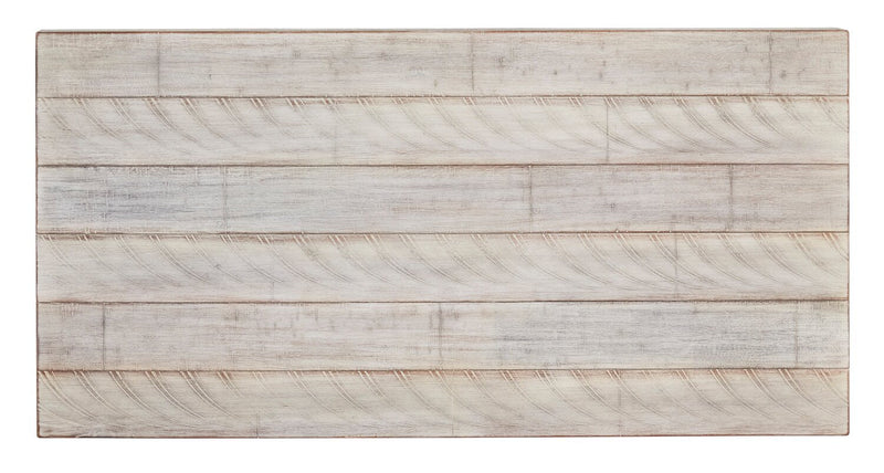 Carynhurst 48\" Rustic 3-Pack Coffee + 2 End Tables - Whitewash Wood