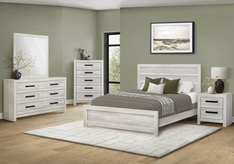 Aspen Bedside 2-Drawer Nightstand, 22\"W x 24\"H - Grey