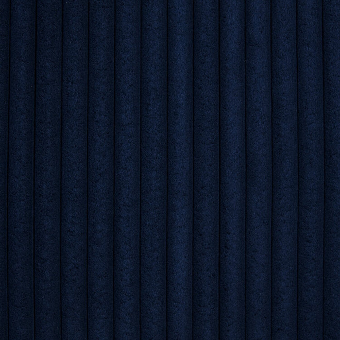 Made in Canada Midi 42\" Chenille Fabric Swivel Cuddler Accent Chair - Groove Midnight Blue 