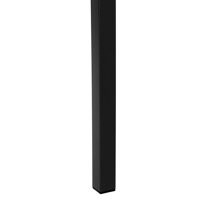 Ariella 40\" Modern Coffee Table - Grey Top with Black Metal Legs