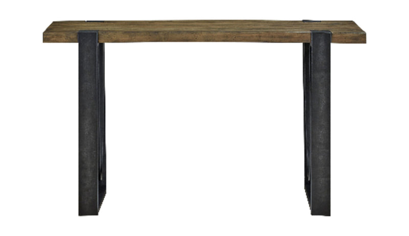 Brewer 50” Industrial Solid Wood Sofa Table - Rustic Honey
