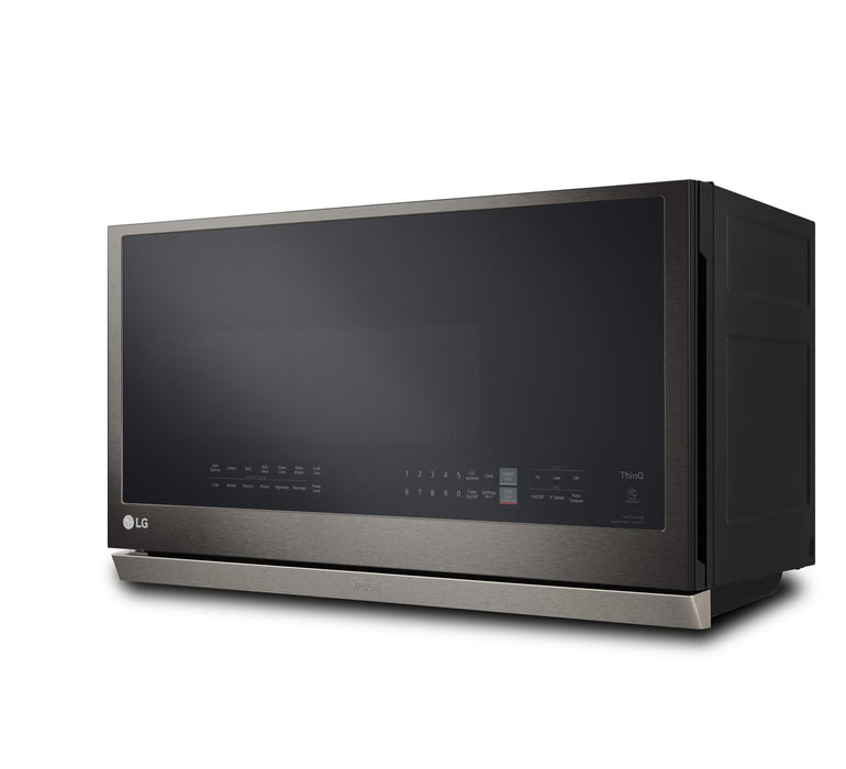 LG 2.1 Cu. Ft. Over-the-Range Microwave with ExtendaVent™ and Sensor Cooking - Smudge Proof Black St… 