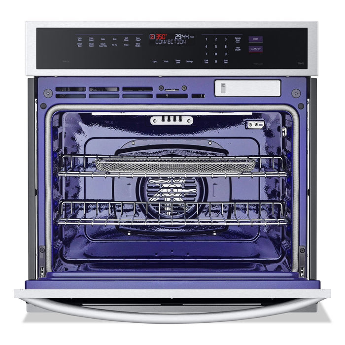 LG 30\" 4.7 Cu. Ft. Electric Wall Oven with Fan Convection - Smudge Proof Stainless Steel - WSEP4727F 