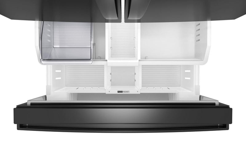 Whirlpool 36\" 30 Cu. Ft. French-Door Refrigerator with Dual Ice Makers - Black Stainless Steel - WRFF3736SV