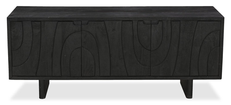 Abbot 72\" Modern TV Stand with Storage and Cable Management for TVs up to 80” - Black