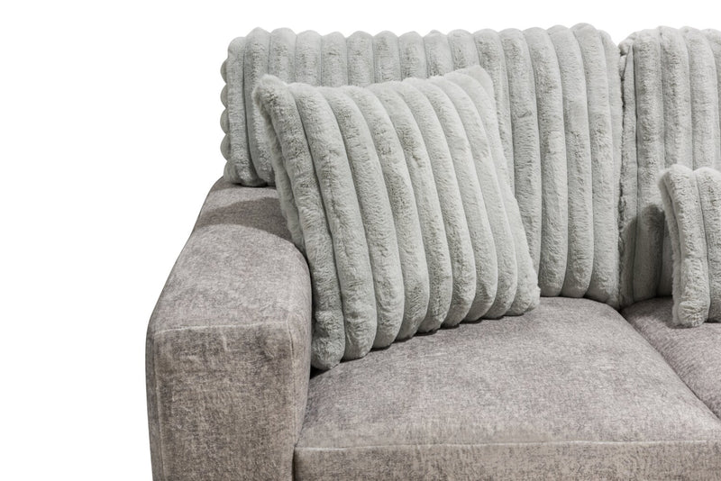 Koda Chenille Loveseat - Plush Paloma