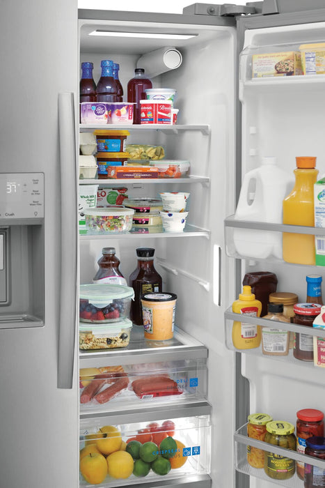 Frigidaire Gallery 36.1\" 25.6 Cu. Ft. Standard-Depth Side-by-Side Refrigerator - Smudge-Proof® Stain… 