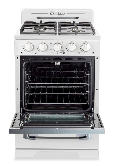 Unique Classic Retro 24\" 18.5 Cu. Ft. Offgrid Range [CB1.1]- White - UGP-24CR OF1 W
