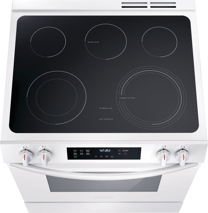 Frigidaire 5.3 Cu. Ft. Electric Range With EvenTemp™ Element and Five-Element Cooktop - White - FCFE… 
