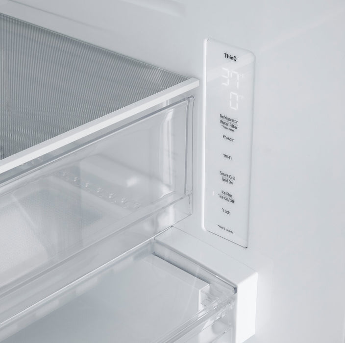 LG 33\" 25 Cu. Ft. Smart French-Door Refrigerator with Ice Maker - Stainless Steel - LF25S6200S