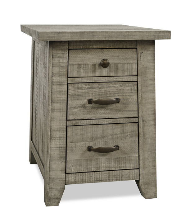 Colson 18\" Rustic Chairside Table with Storage - Driftwood 