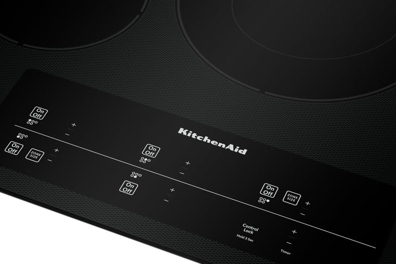 KitchenAid 30\" 5-Element Electric Cooktop - Black - KCES950KBL 