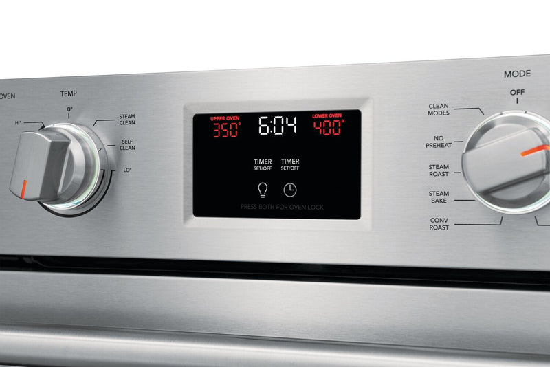 Frigidaire Professional 30\" 5.3/5.3 Cu. Ft. Electric Double Wall Oven with Total Convection - Smudge… 