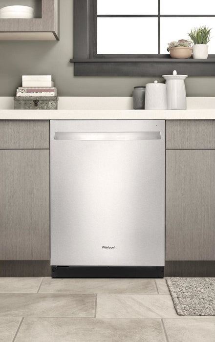 Whirlpool 24\" 51 dBA Built-In Top-Control Dishwasher with Third Rack - Fingerprint Resistant Stainle… 