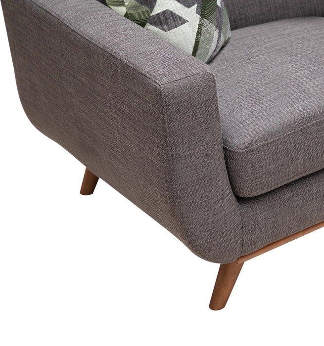 Freeman Linen-Look Fabric Chair - Charcoal 