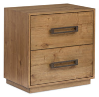 Scott Living Henri Bedside 2-Drawer Nightstand with USB Ports, 26