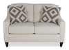 Kylie Linen-Look Fabric Loveseat - Zeus Pearl  