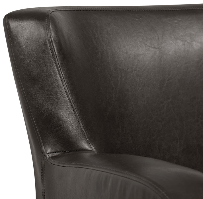 Zello Faux Leather Accent Chair - Brown