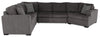 Legend 4-Piece Right-Facing Chenille Cuddler Sleeper Sectional - Pewter